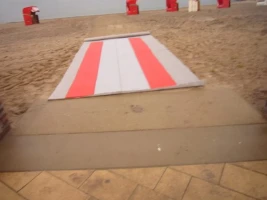  Ausgerollter EXPO-roll auf Geotextil-Gewebe