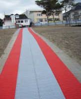  Strandzugang in Niendorf/O. mit EXPO-roll in hellgrau und Rot