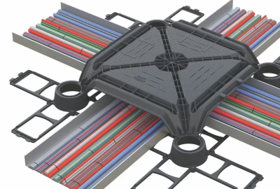 Betondoppelboden U-Bahnstation, innovative Bodensysteme,  MEP-Systeme Mechanik, Elektrik, Sanitär,
